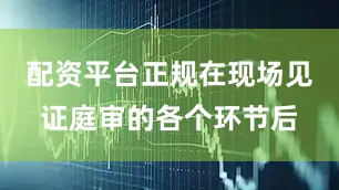 配资平台正规在现场见证庭审的各个环节后